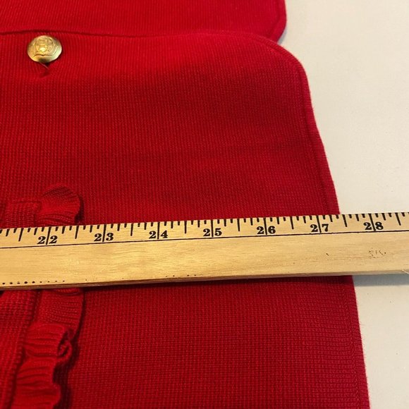 Talbots Red Blazer with Gold Buttons - Picture 8 of 9